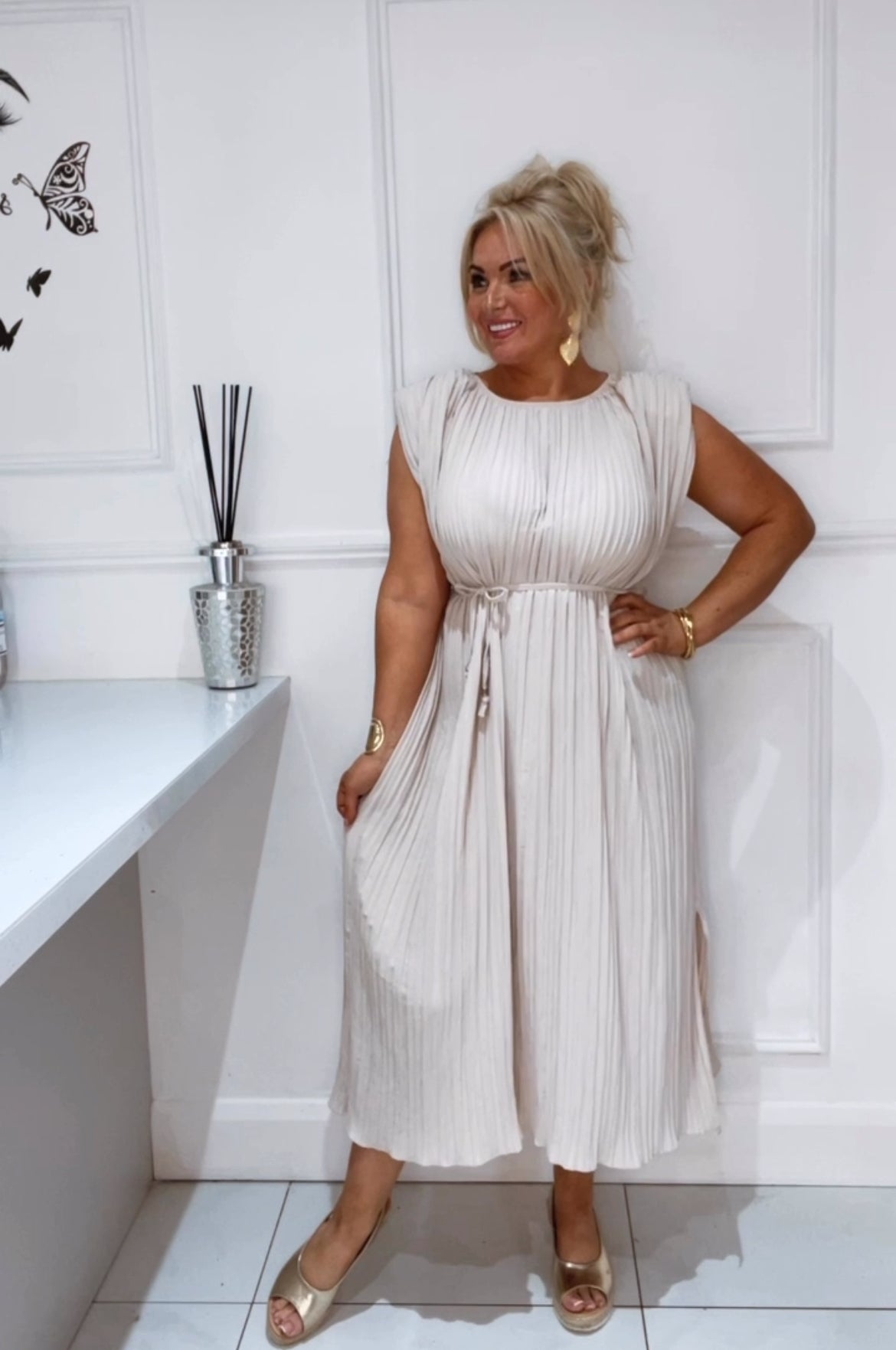The Athena Dress ( beige)