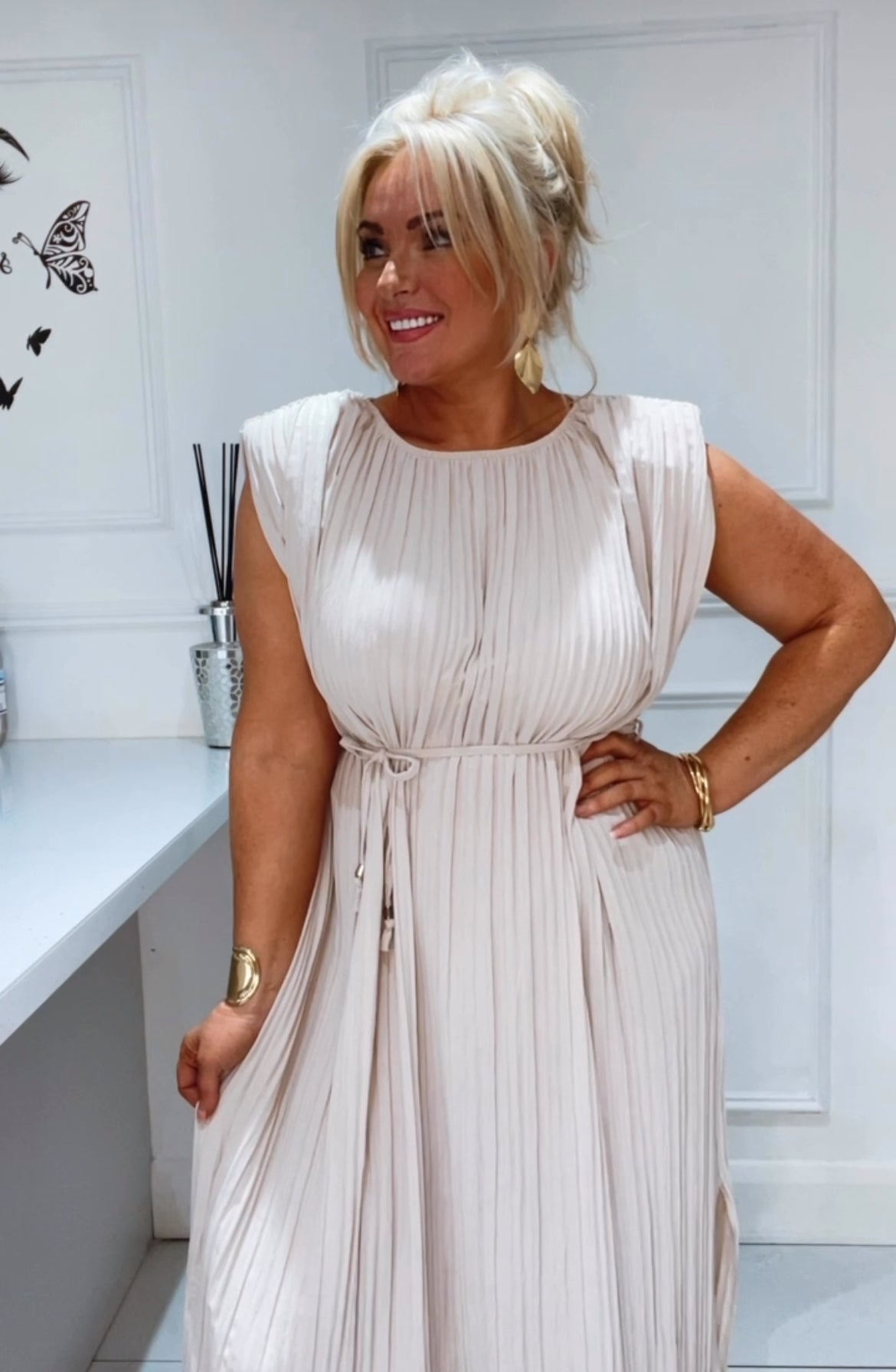 The Athena Dress ( beige)