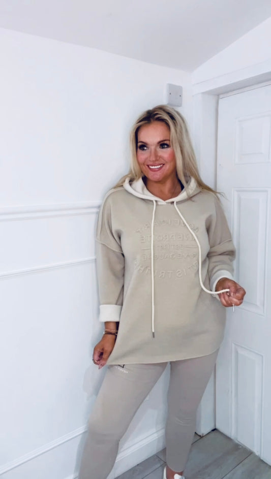 The Molly hoodie (mocha&cream )