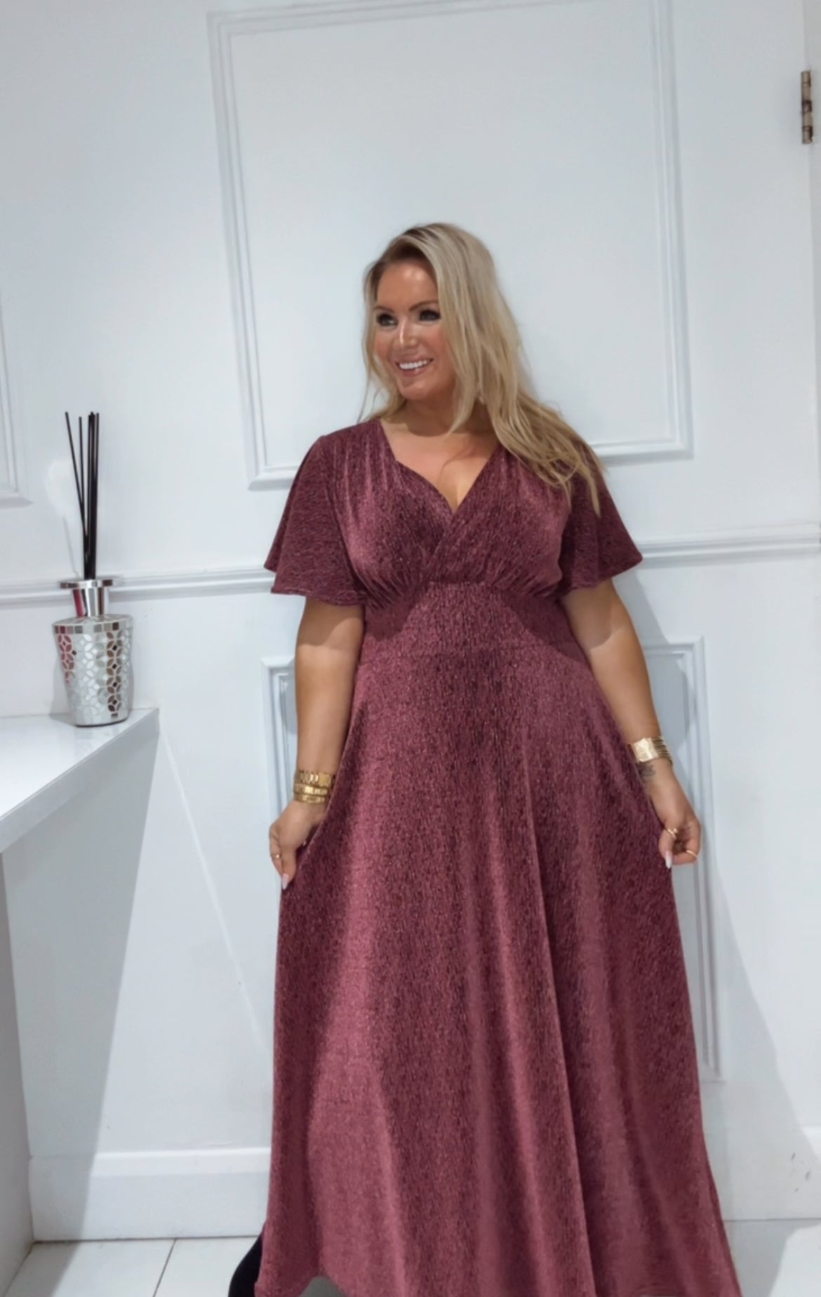 The Janine Dress (Rose pink)