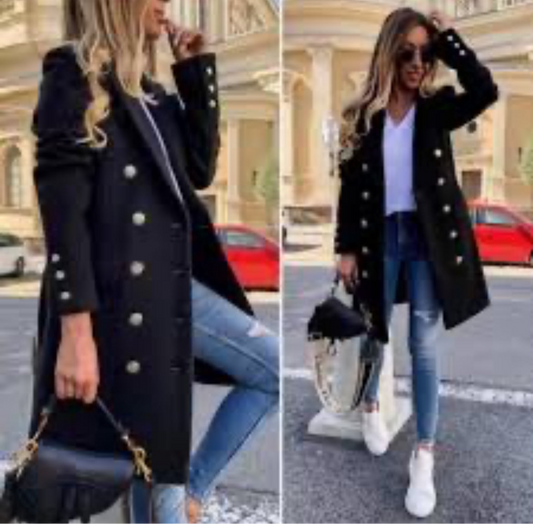 The Ruby Vintage Style Coat (black)