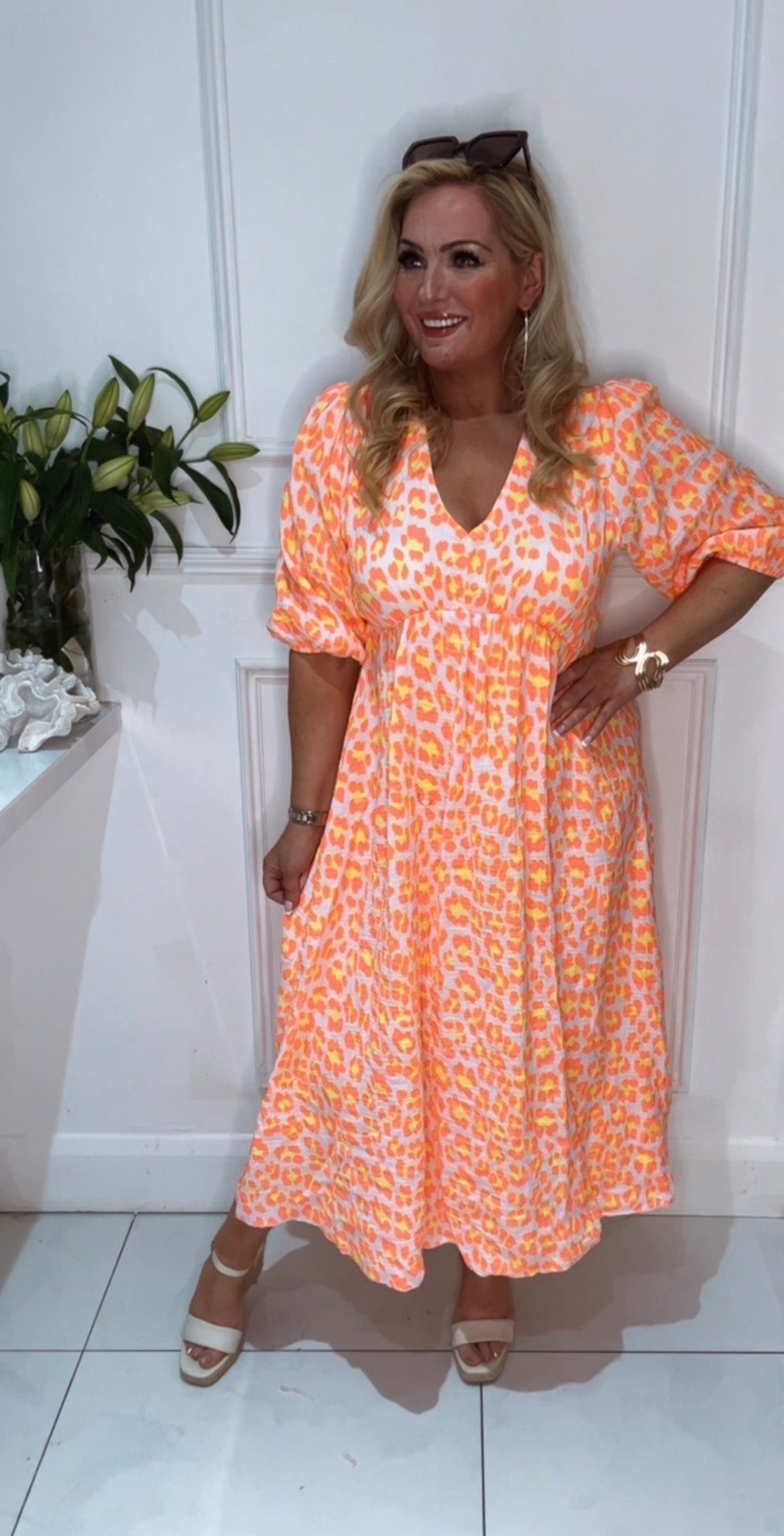 The Phoebe Dress ( orange & yellow )