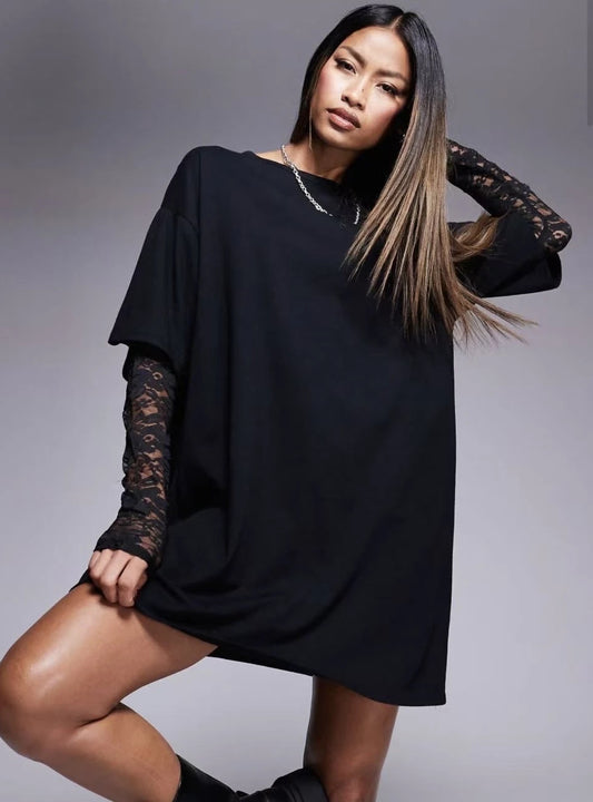 Sami Lace sleeve casual Dress