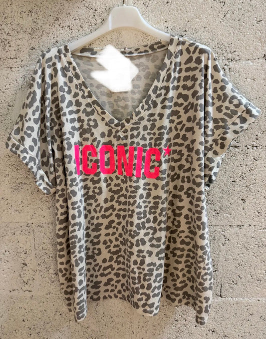 Neon Leopard print ICONIC t-shirt