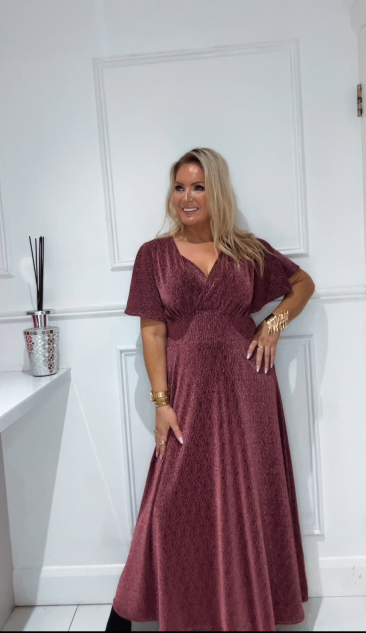 The Janine Dress (Rose pink)