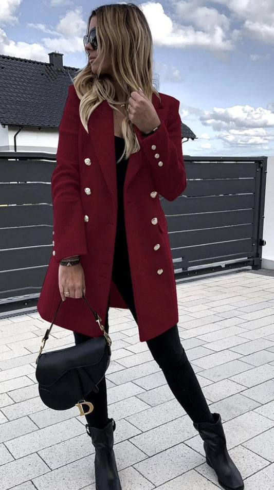 The Ruby Vintage Style Coat (burgundy)