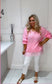 The Raya Lace Knit Pink