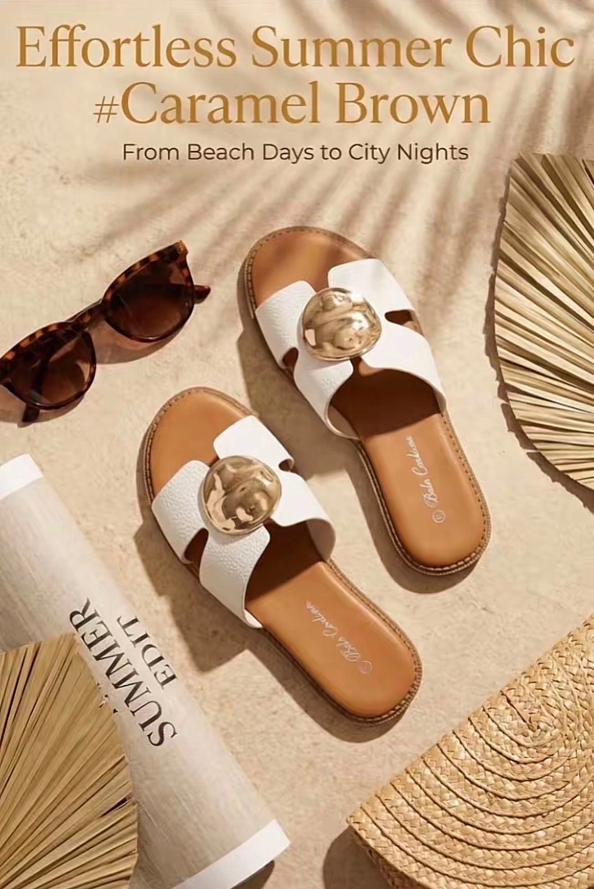 Clara Disc Sliders (Cream)